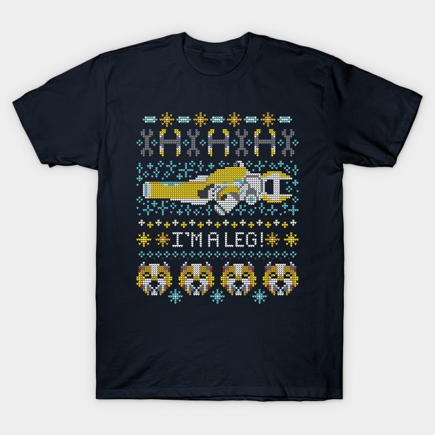 Hunk Ugly Holiday Sweater T-Shirt by Soft Biology